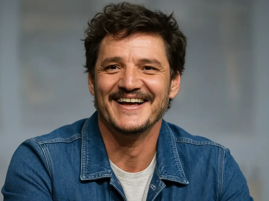 Pedro Pascal smiling warmly, showcasing his charm, kindness, and sense of humor that endear him to fans